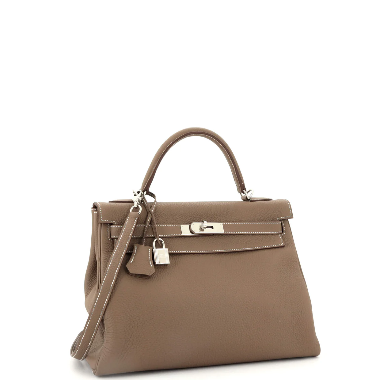 Kelly Handbag Grey Togo with Palladium Hardware 32 - Deep Luxury
