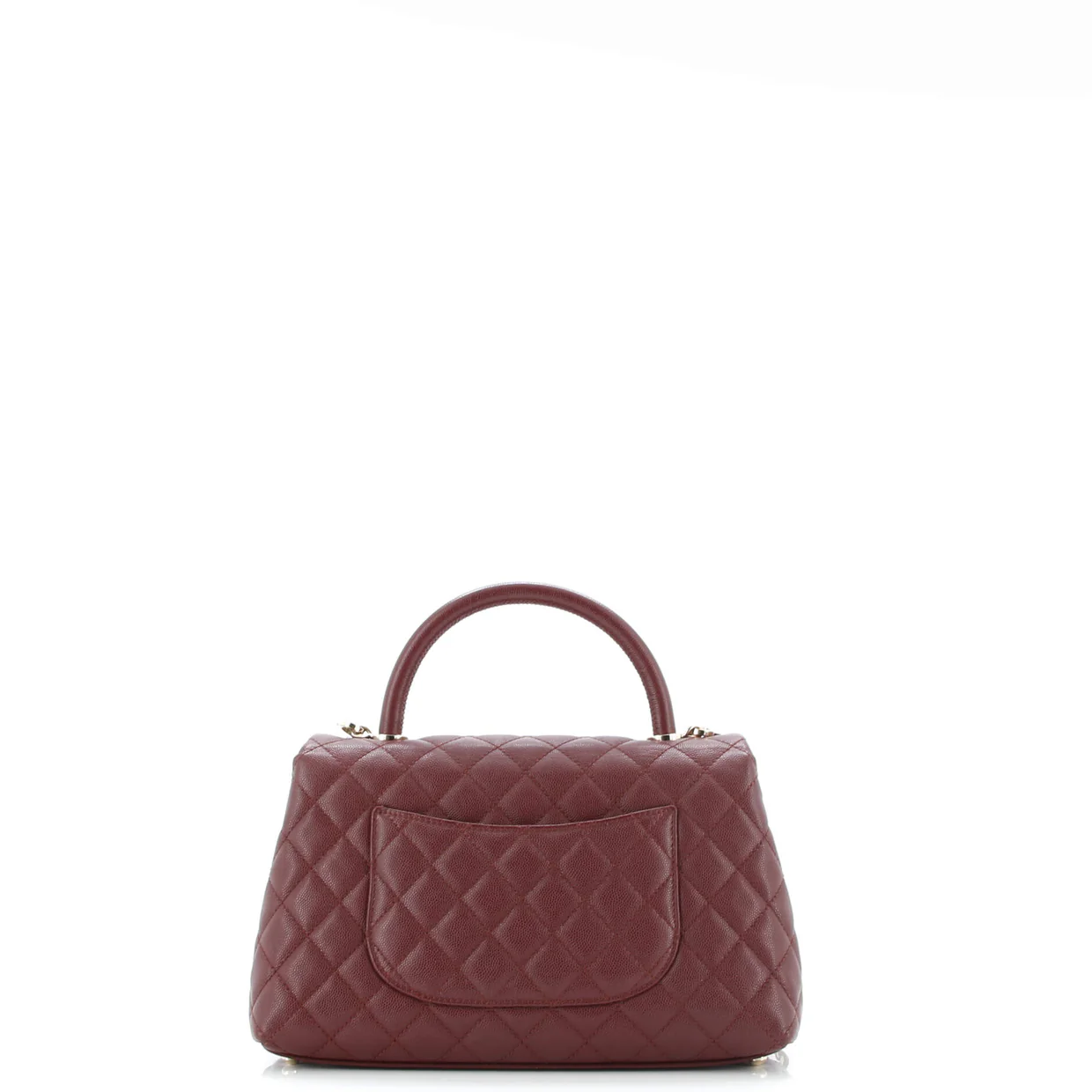 Coco Top Handle Bag Quilted Caviar Small - Deep Luxury