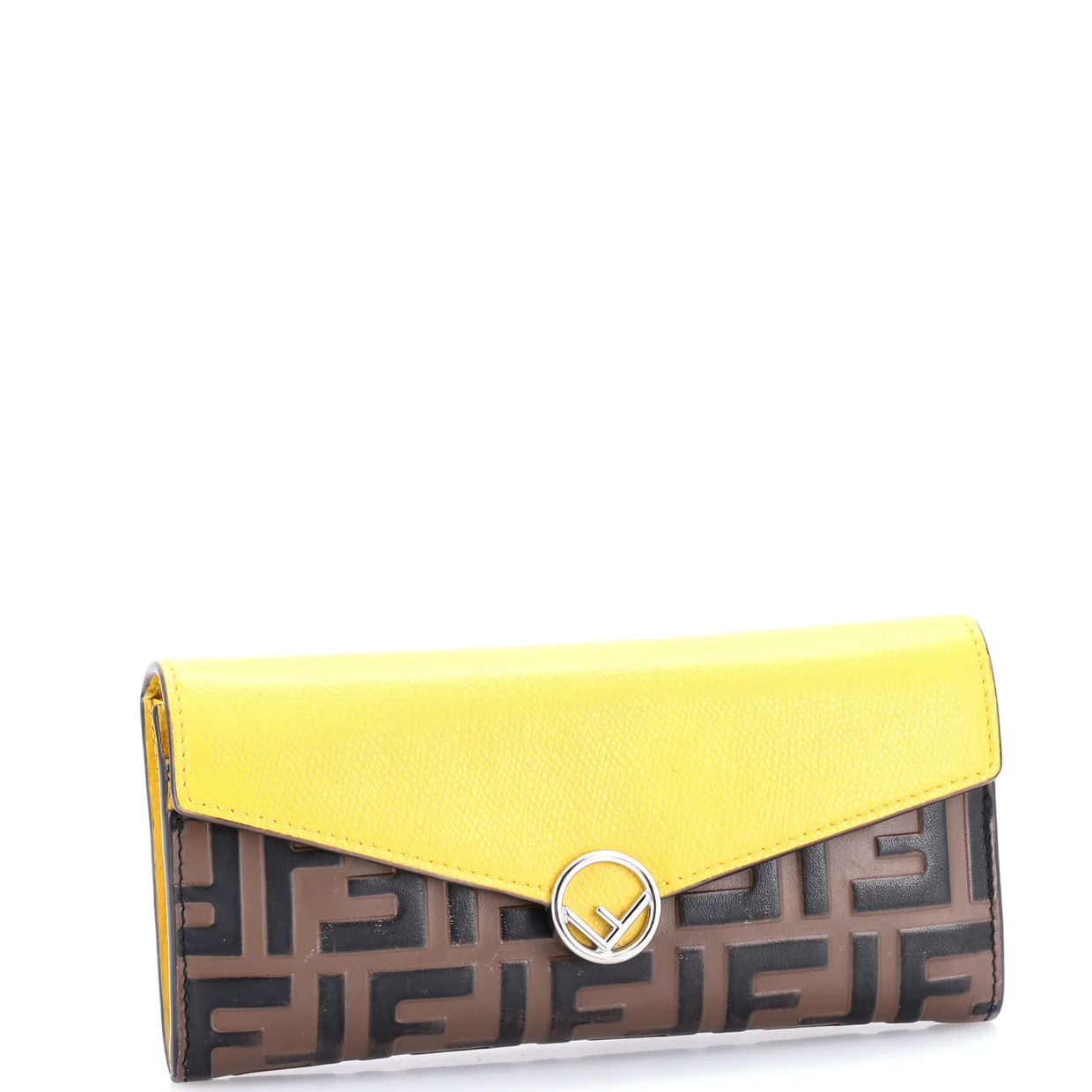 Continental Envelope Wallet Leather with Zucca Embossed Detail - Deep Luxury
