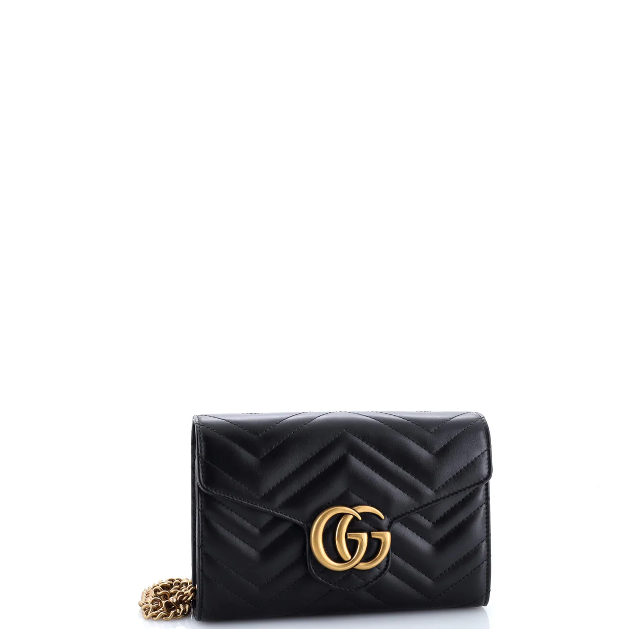 GG Marmont Chain Wallet Matelasse Leather Mini - Deep Luxury