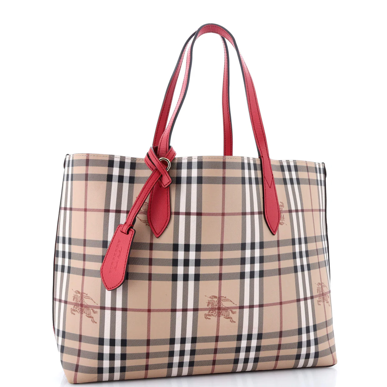 Reversible Tote Haymarket Coated Canvas and Leather Medium - Deep Luxury