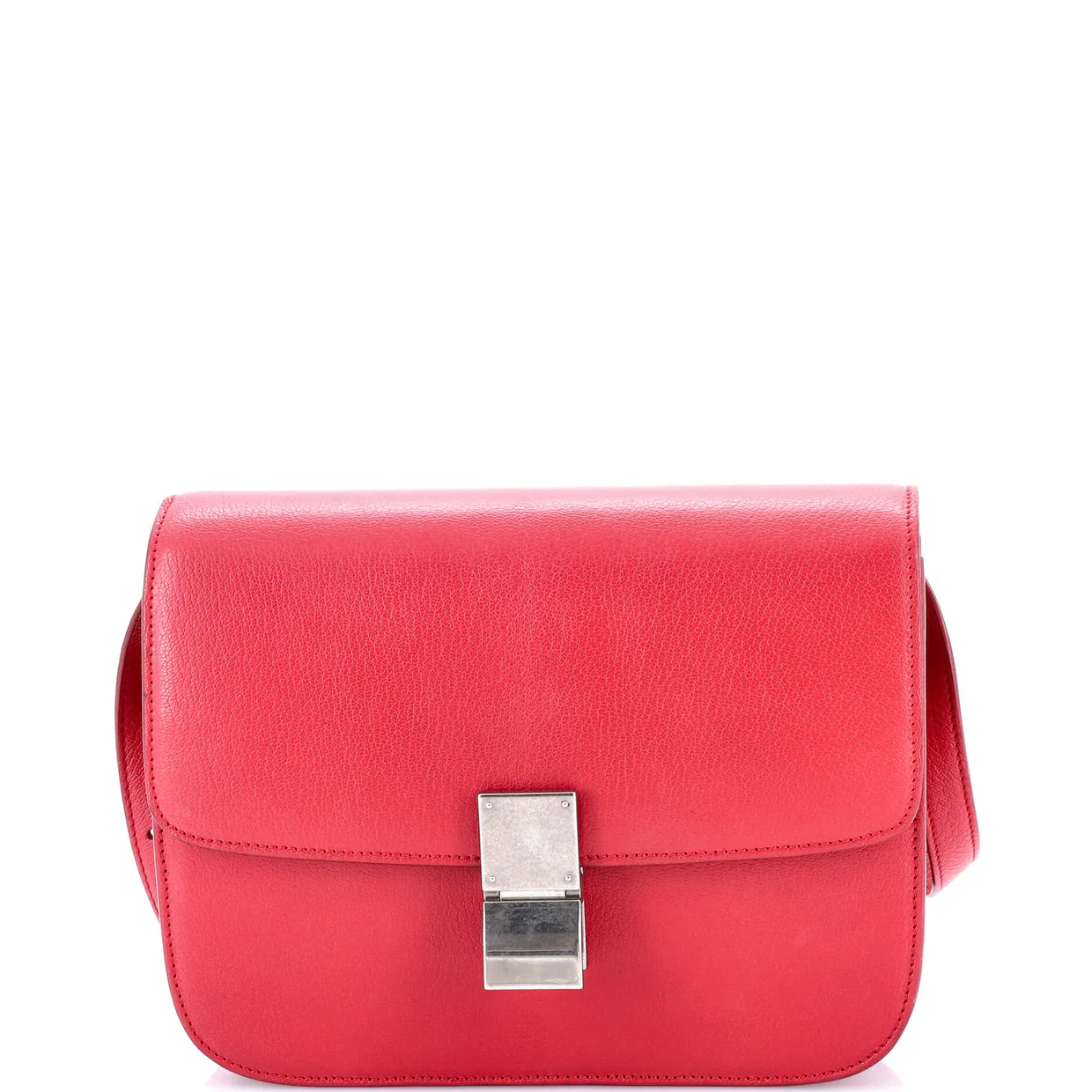 Classic Box Bag Grainy Leather Medium - Deep Luxury