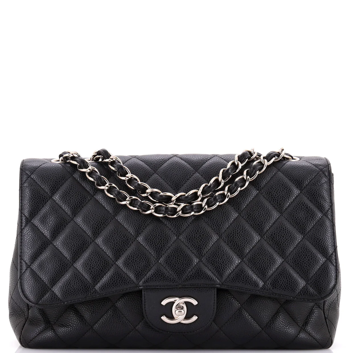 Classic Single Flap Bag Quilted Caviar Jumbo - Deep Luxury