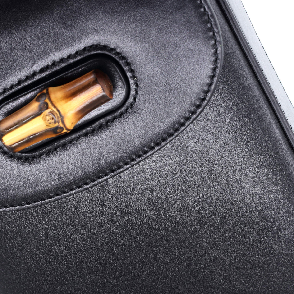 Bamboo Top Handle Backpack Leather Mini - Deep Luxury