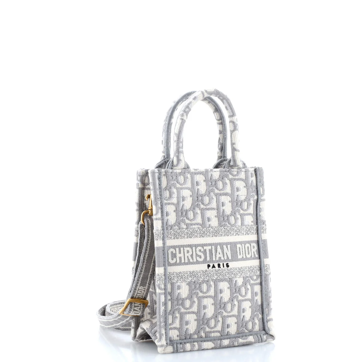 Book Tote Phone Bag Oblique Canvas Mini - Deep Luxury