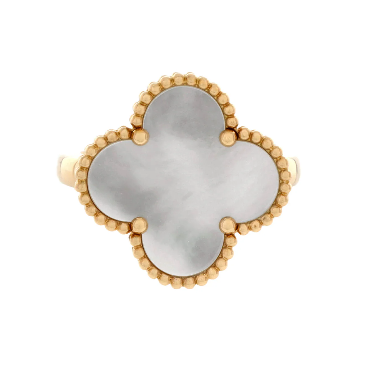 Magic Alhambra Ring 18K Yellow Gold with Mother of Pearl - Deep Luxury