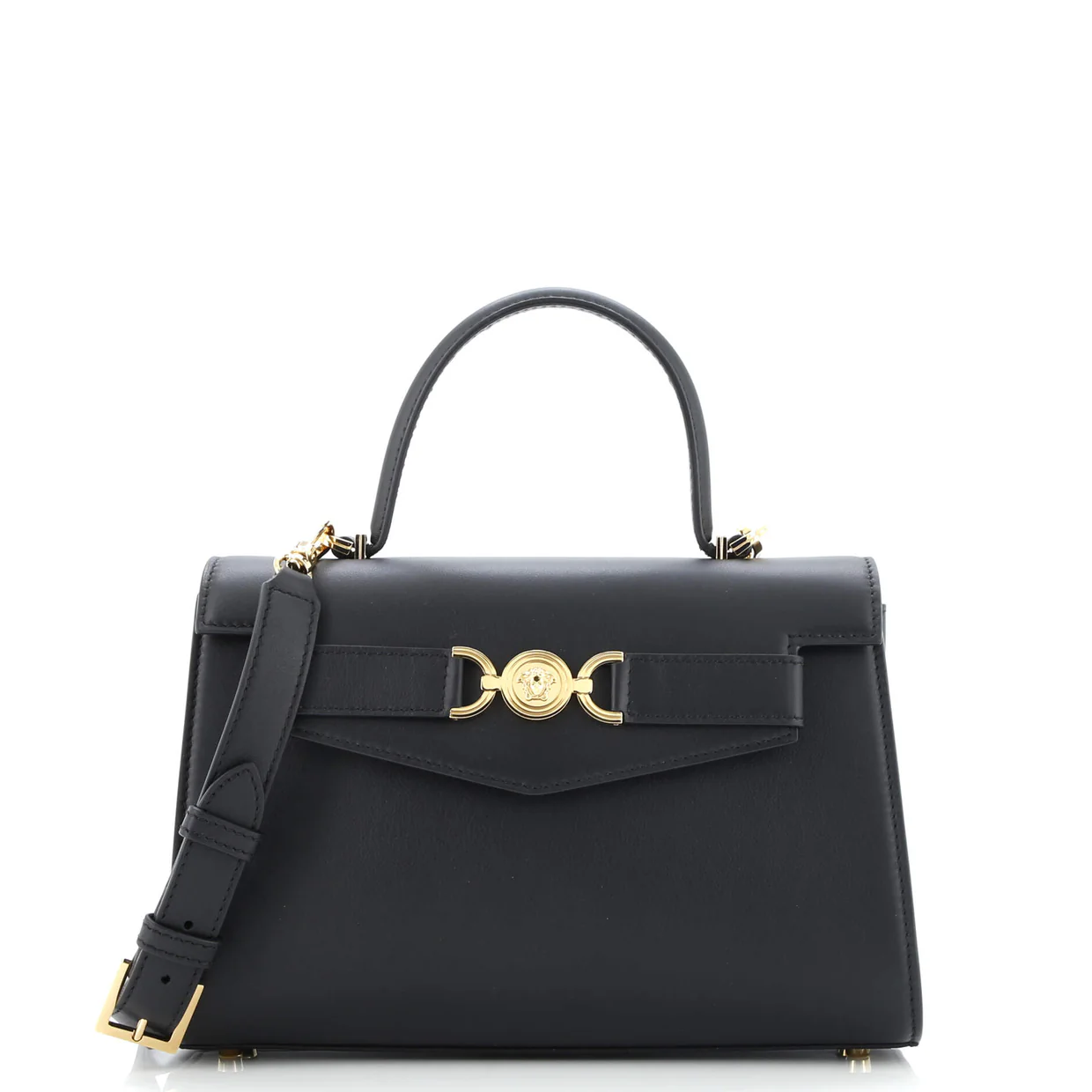 Medusa 95 Top Handle Bag Leather Small - Deep Luxury