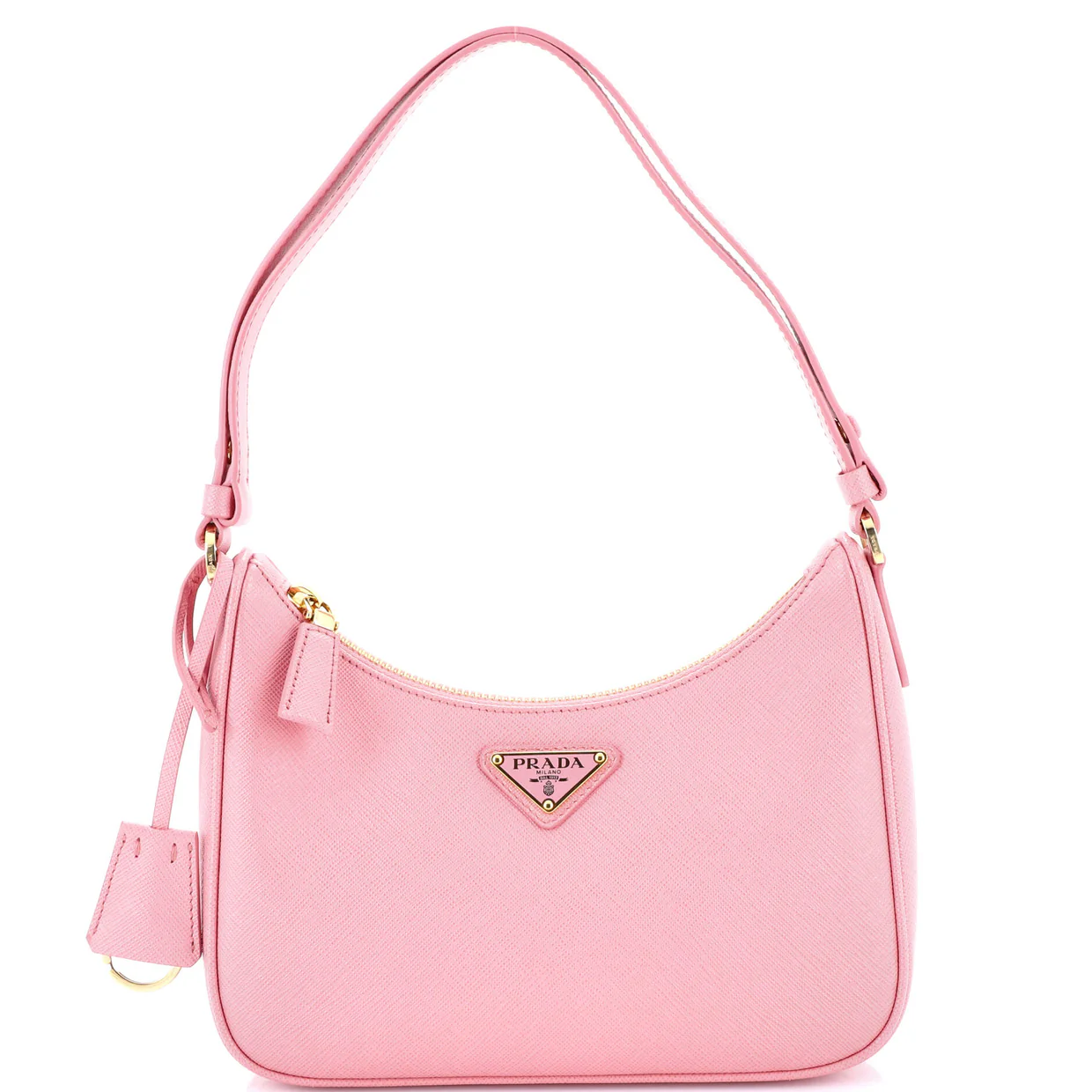 Adjustable Handle Zip Hobo Saffiano Leather Mini - Deep Luxury