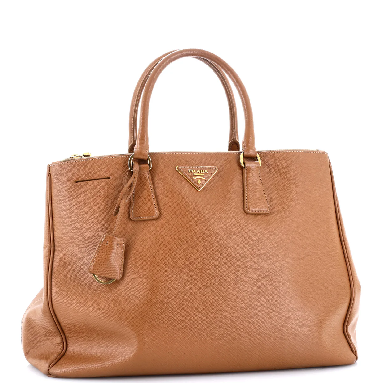 Double Zip Lux Tote Saffiano Leather Large - Deep Luxury