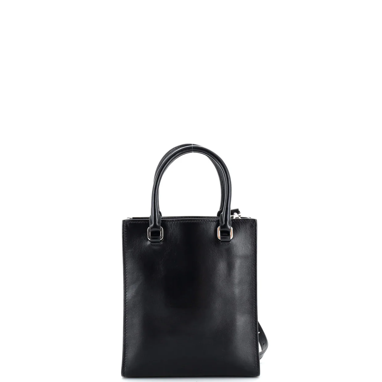 Logo Drill Tote Leather Mini - Deep Luxury