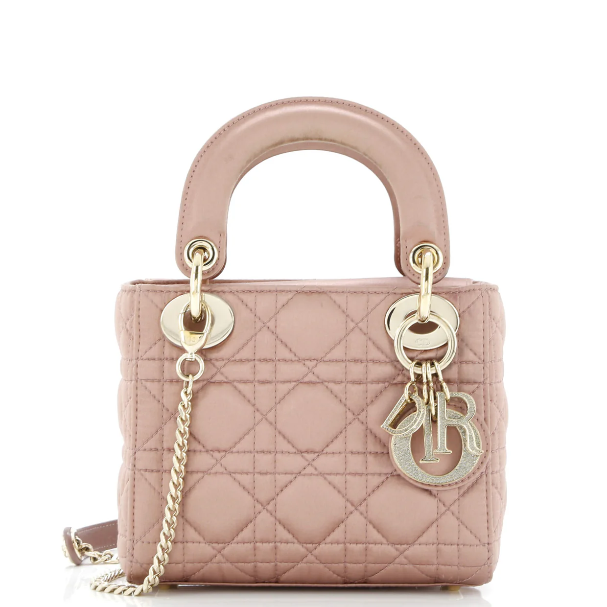 Lady Dior Chain Bag Cannage Quilt Iridescent Leather Mini - Deep Luxury