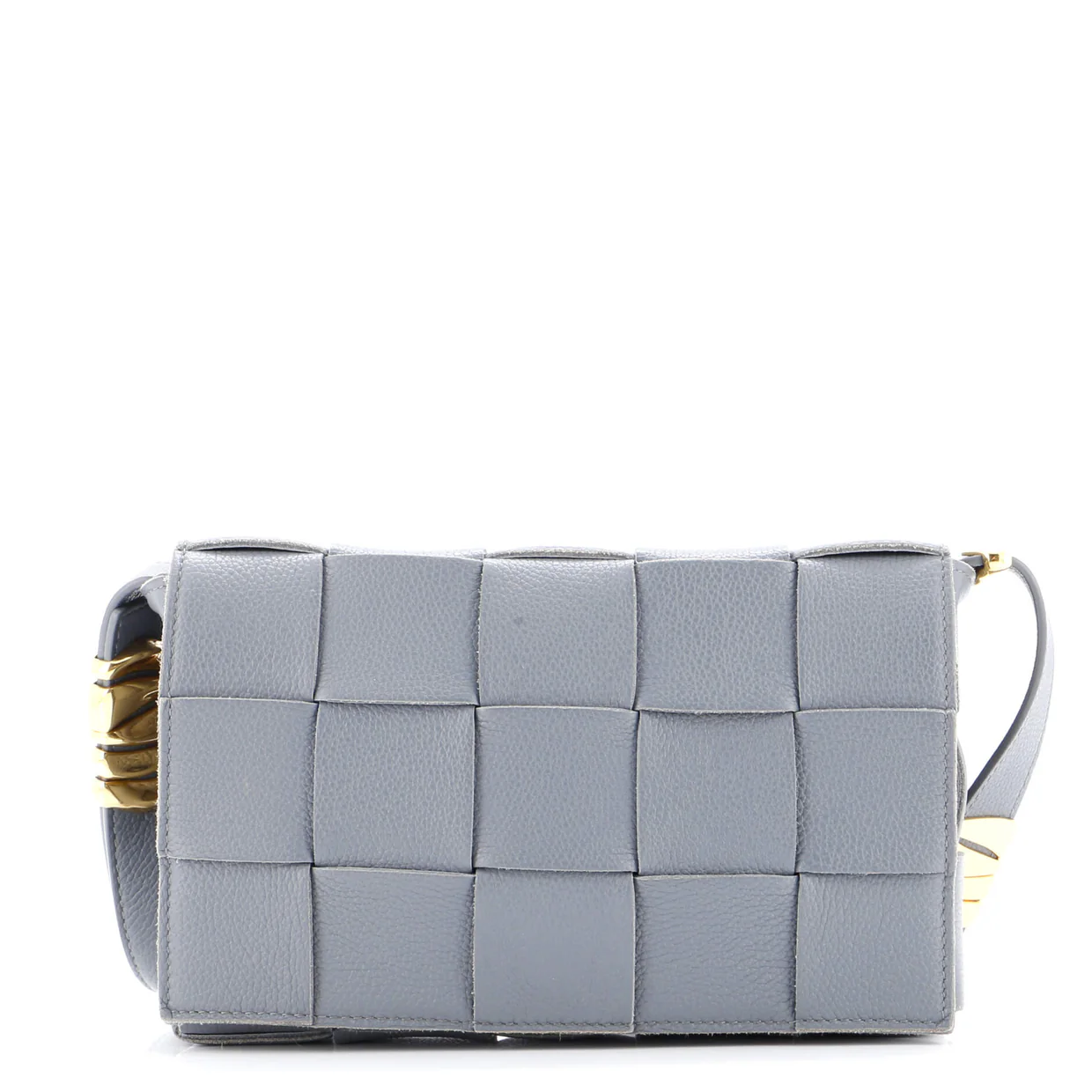 Cassette Crossbody Bag Maxi Intrecciato Grained Leather - Deep Luxury
