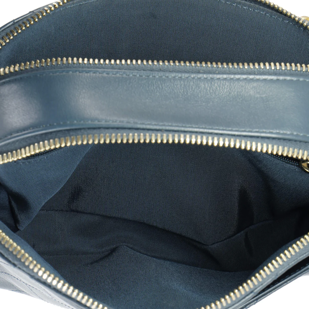 Button Up Camera Case Quilted Calfskin with Grosgrain Small - Deep Luxury