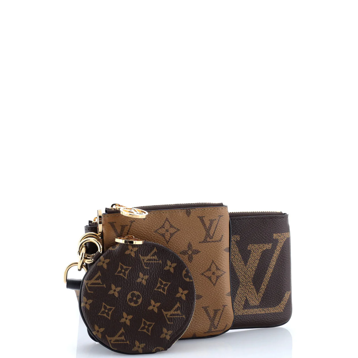 Trio Pouch Set Reverse Monogram Giant - Deep Luxury