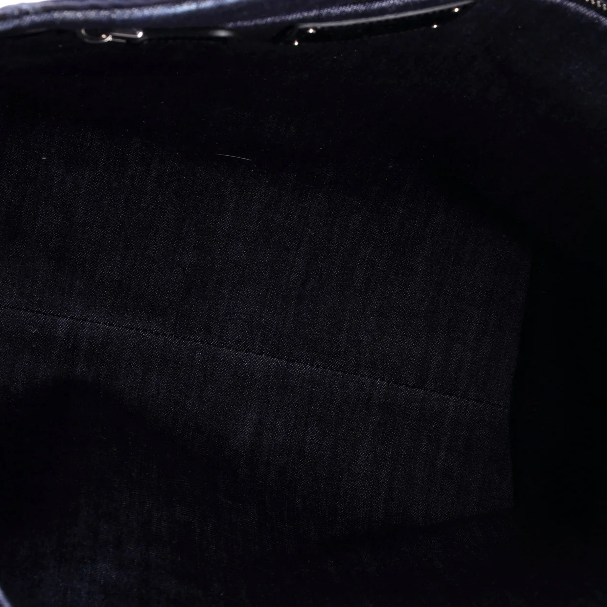 Logo Shopping Tote Denim and Linen Blend - Deep Luxury