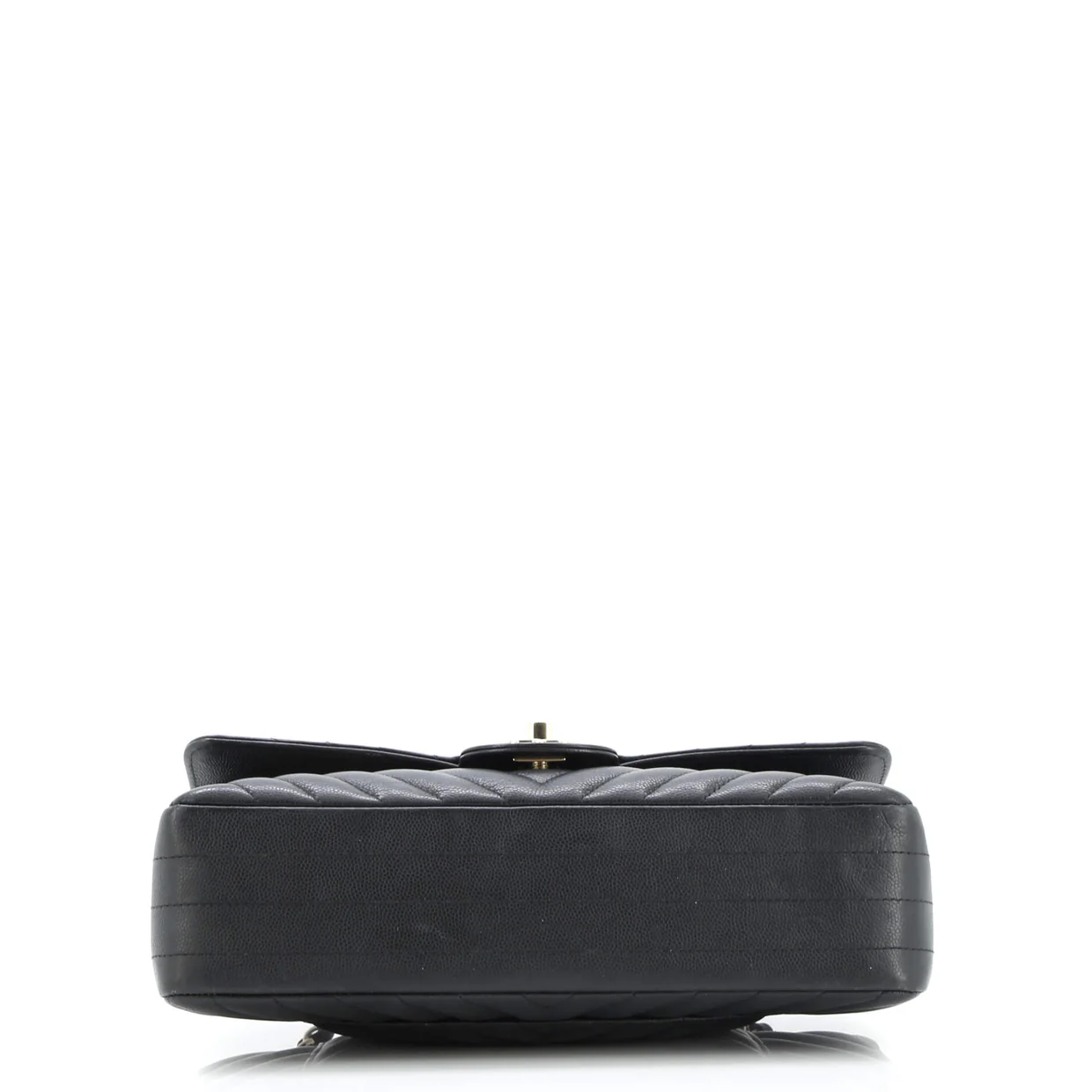 Classic Double Flap Bag Chevron Caviar Medium - Deep Luxury