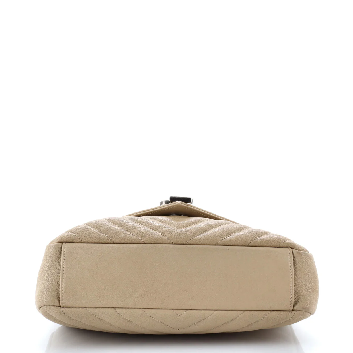 Classic Monogram College Bag Matelasse Chevron Leather Medium - Deep Luxury