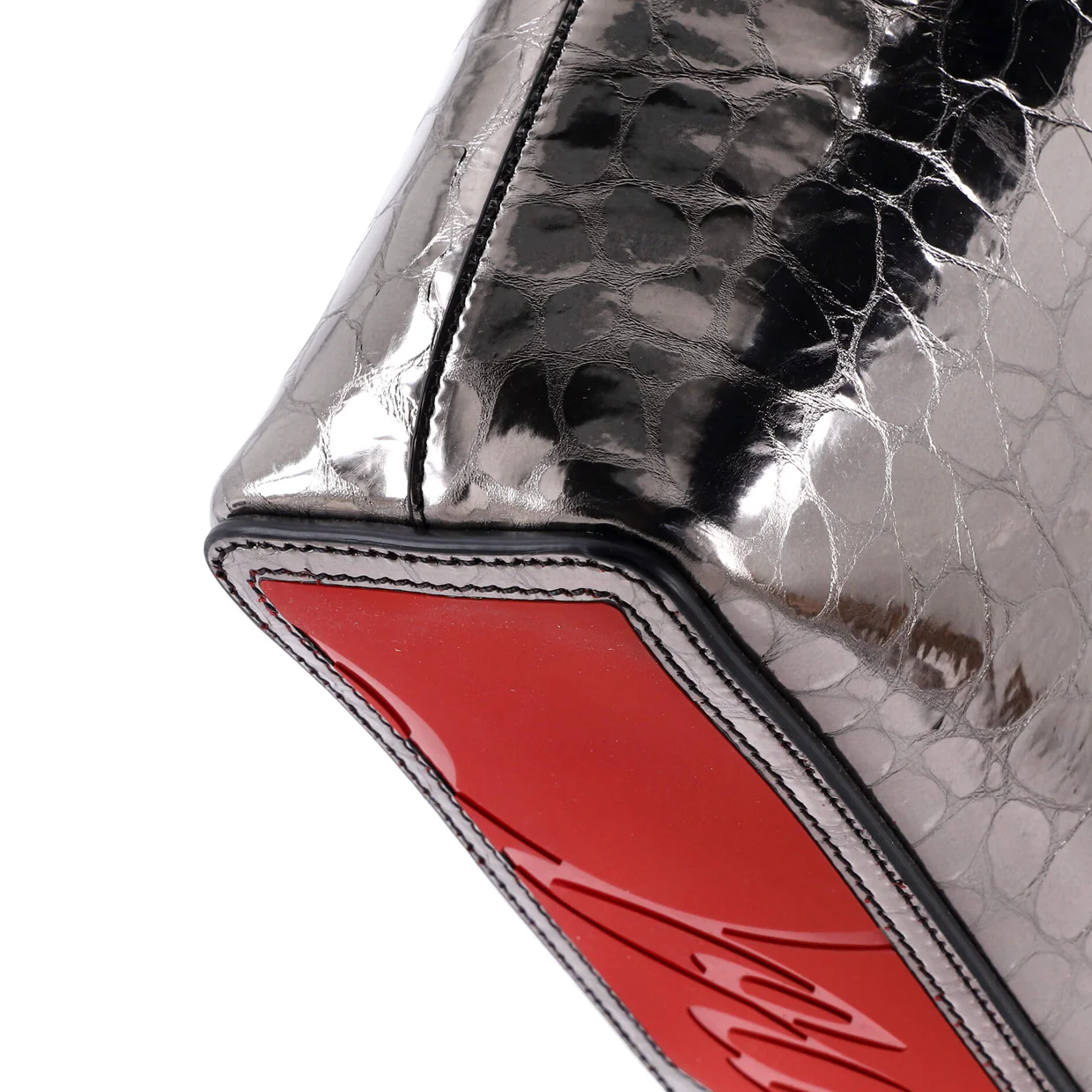 Cabata North South Zipped Tote Crocodile Embossed Leather - Deep Luxury