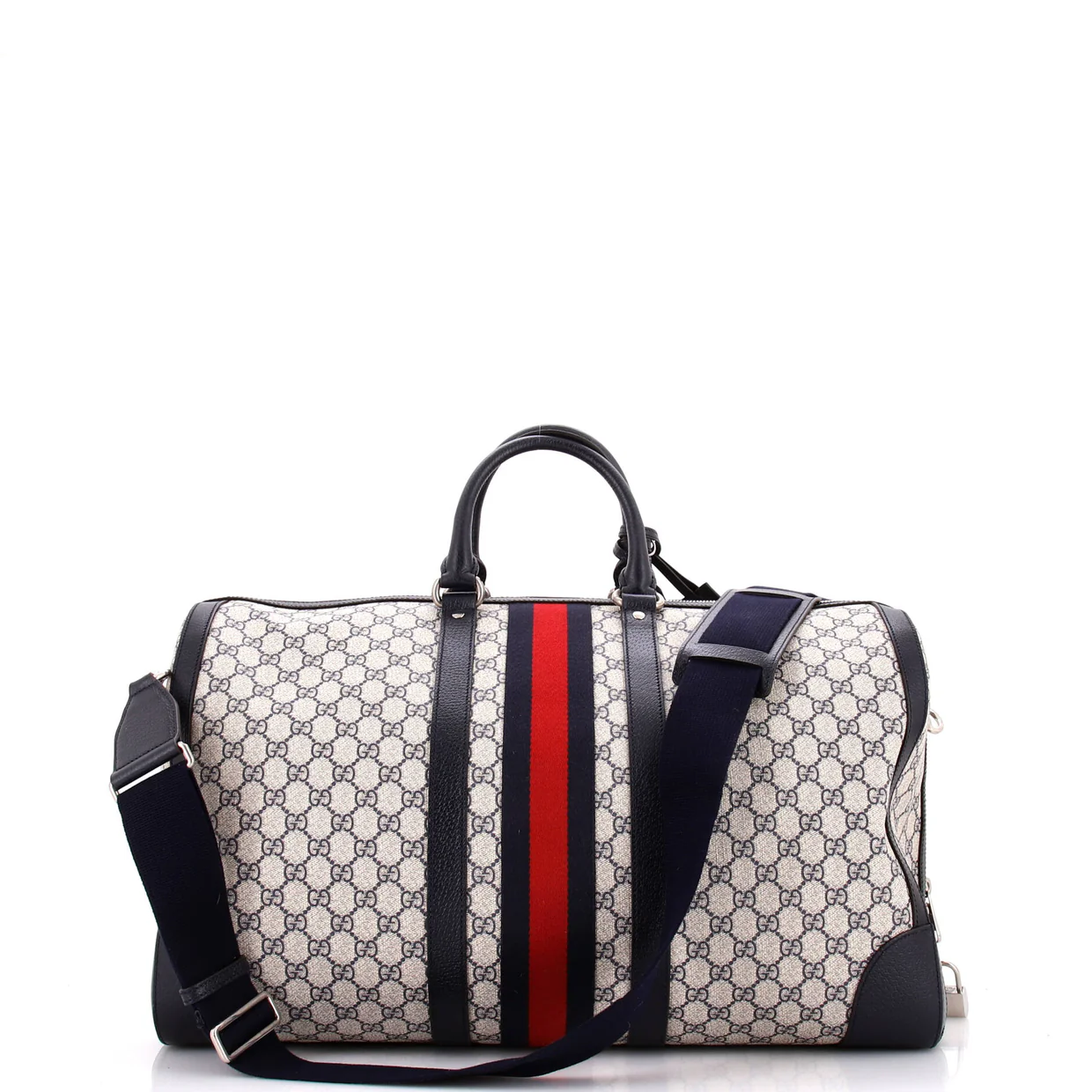 Savoy Web Convertible Duffle Bag GG Coated Canvas Large - Deep Luxury