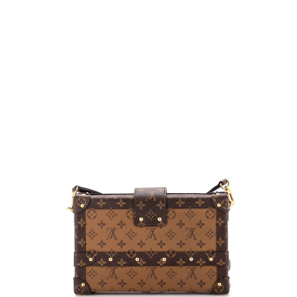 Petite Malle Handbag Reverse Monogram Canvas - Deep Luxury