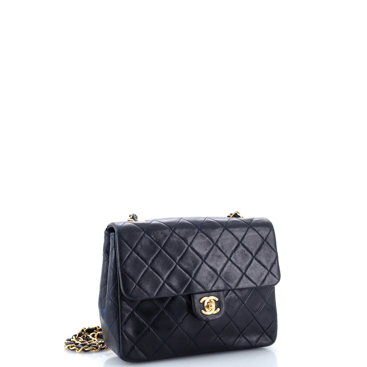 Vintage Square Classic Flap Bag Quilted Lambskin Small - Deep Luxury