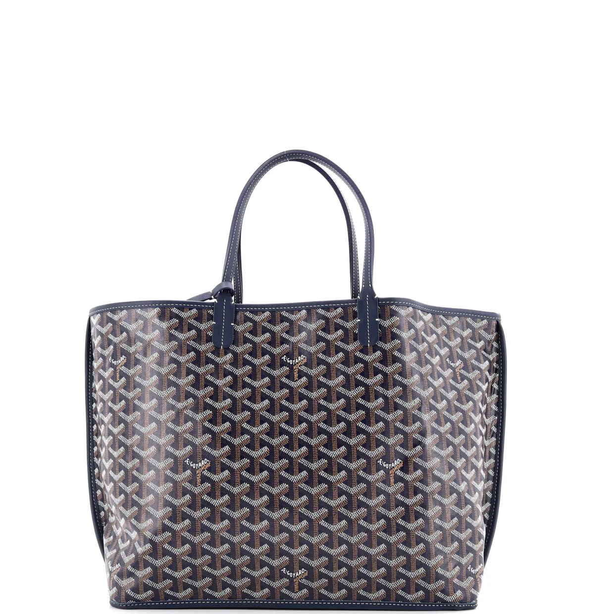 Anjou Reversible Tote Embroidered Coated Canvas PM - Deep Luxury
