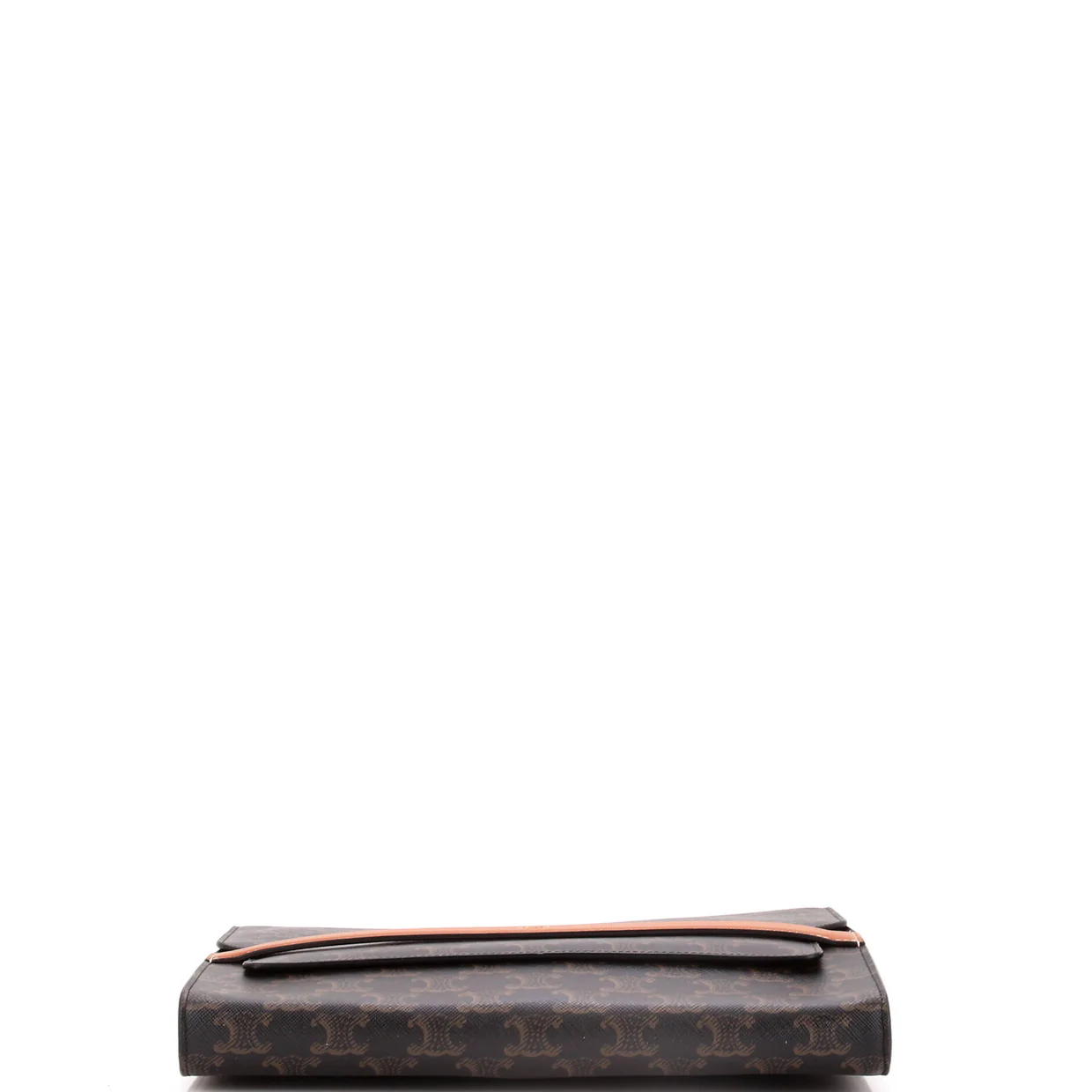 Flap Wristlet Pouch Triomphe Coated Canvas - Deep Luxury