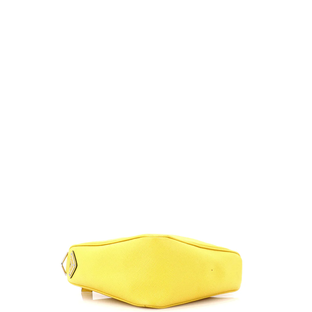 Triangle Logo Zip Crossbody Bag Saffiano Leather Small - Deep Luxury