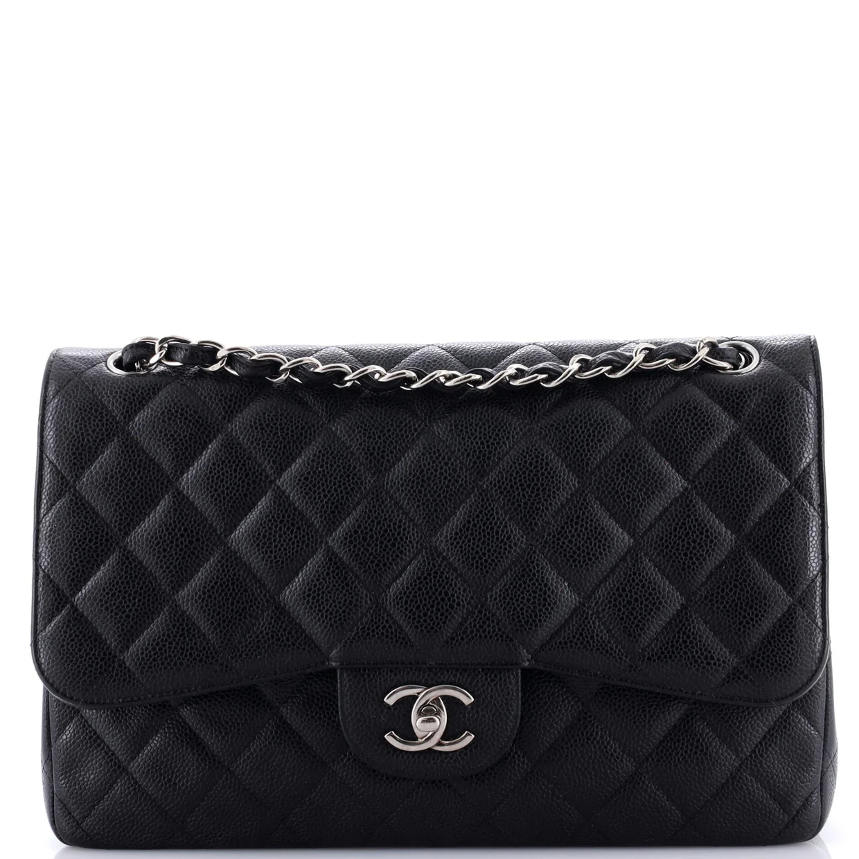 Classic Double Flap Bag Quilted Caviar Jumbo - Deep Luxury