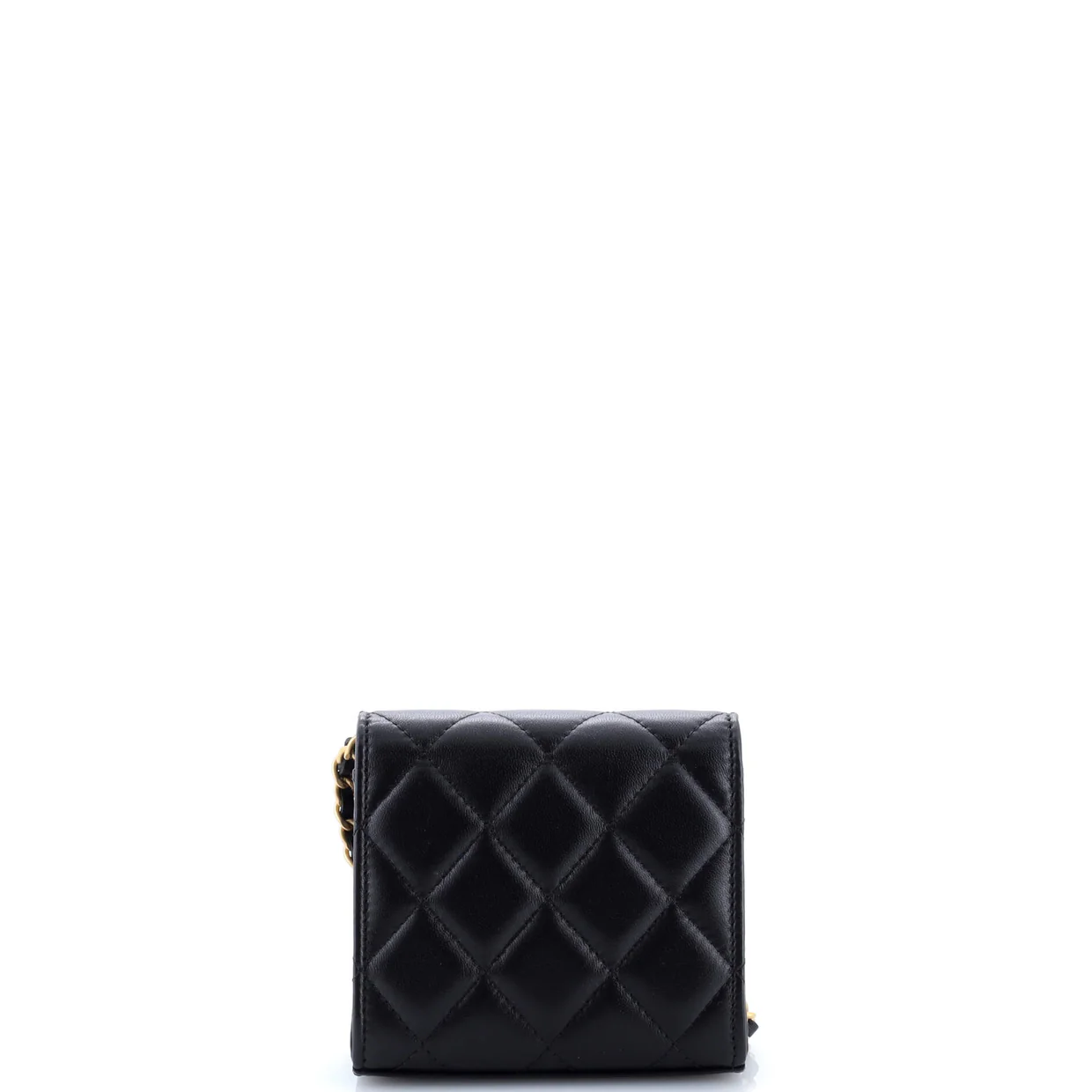 Coco Love CC Heart Clutch with Chain Quilted Lambskin Mini - Deep Luxury