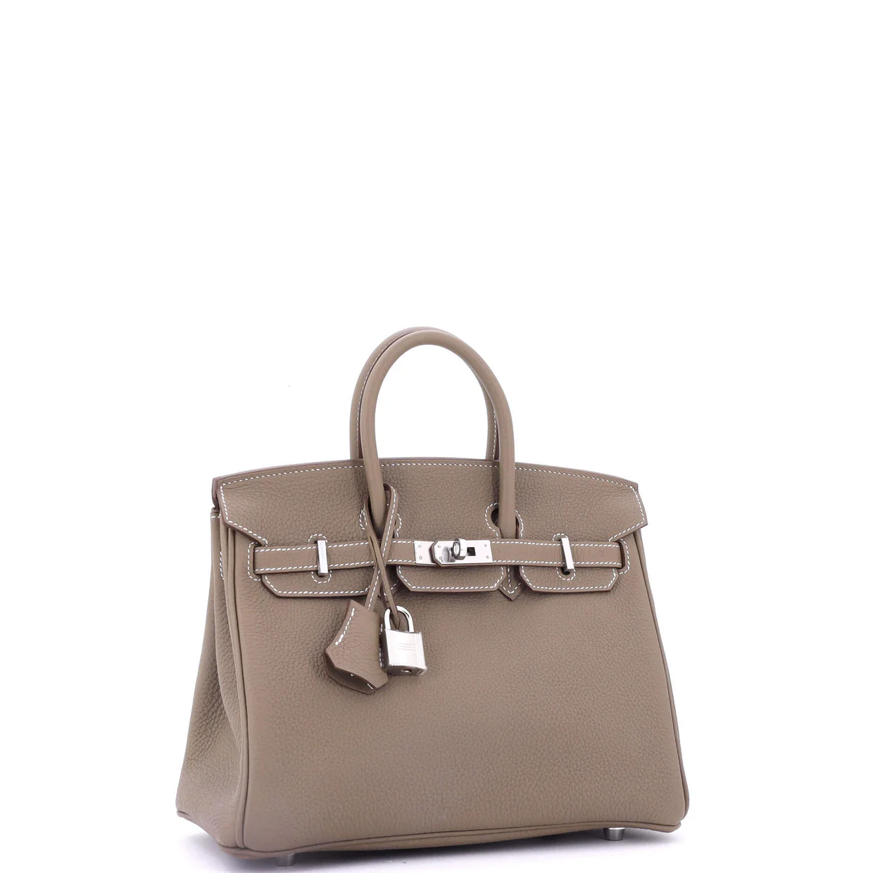 Birkin Handbag Grey Togo with Palladium Hardware 25 - Deep Luxury