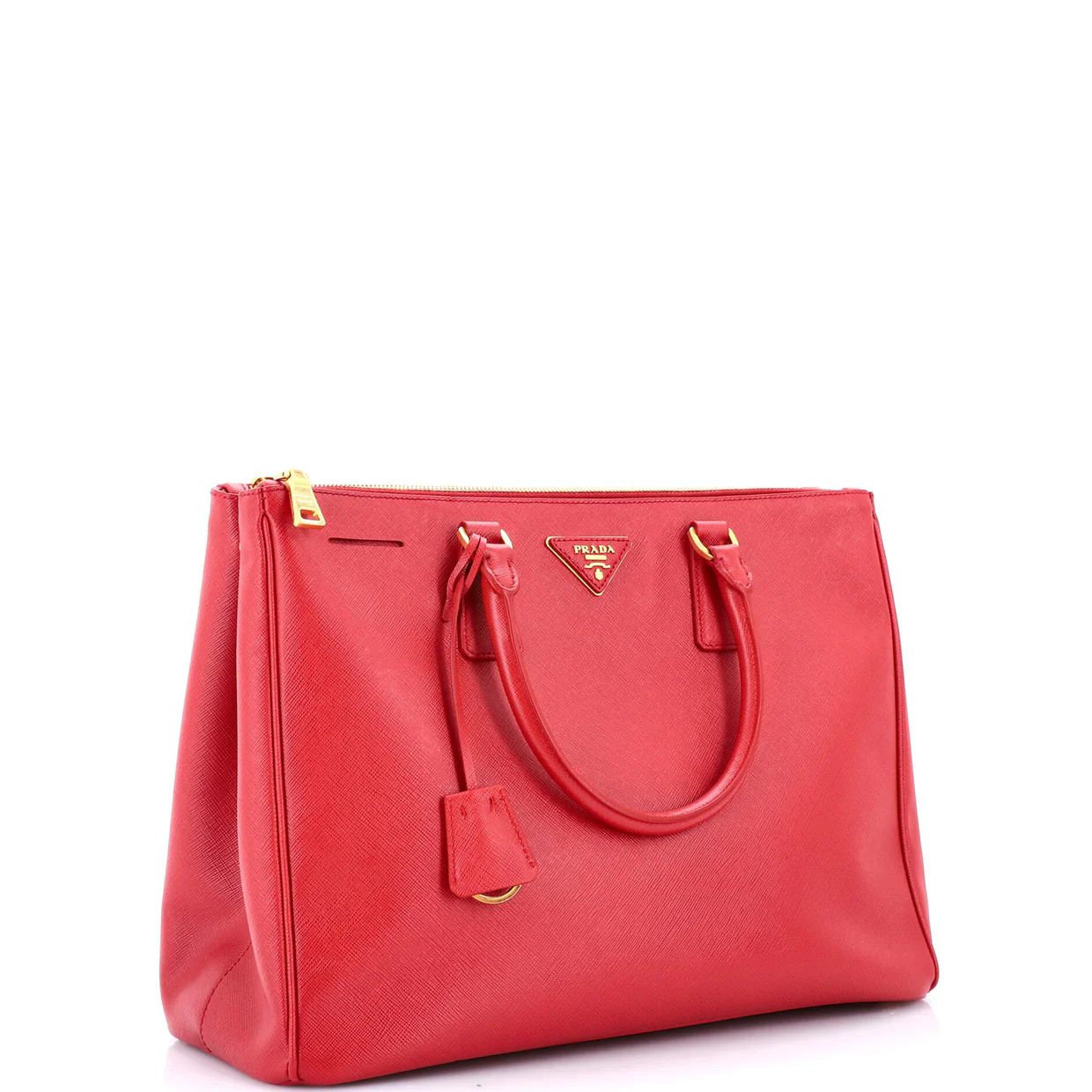 Double Zip Lux Tote Saffiano Leather Large - Deep Luxury