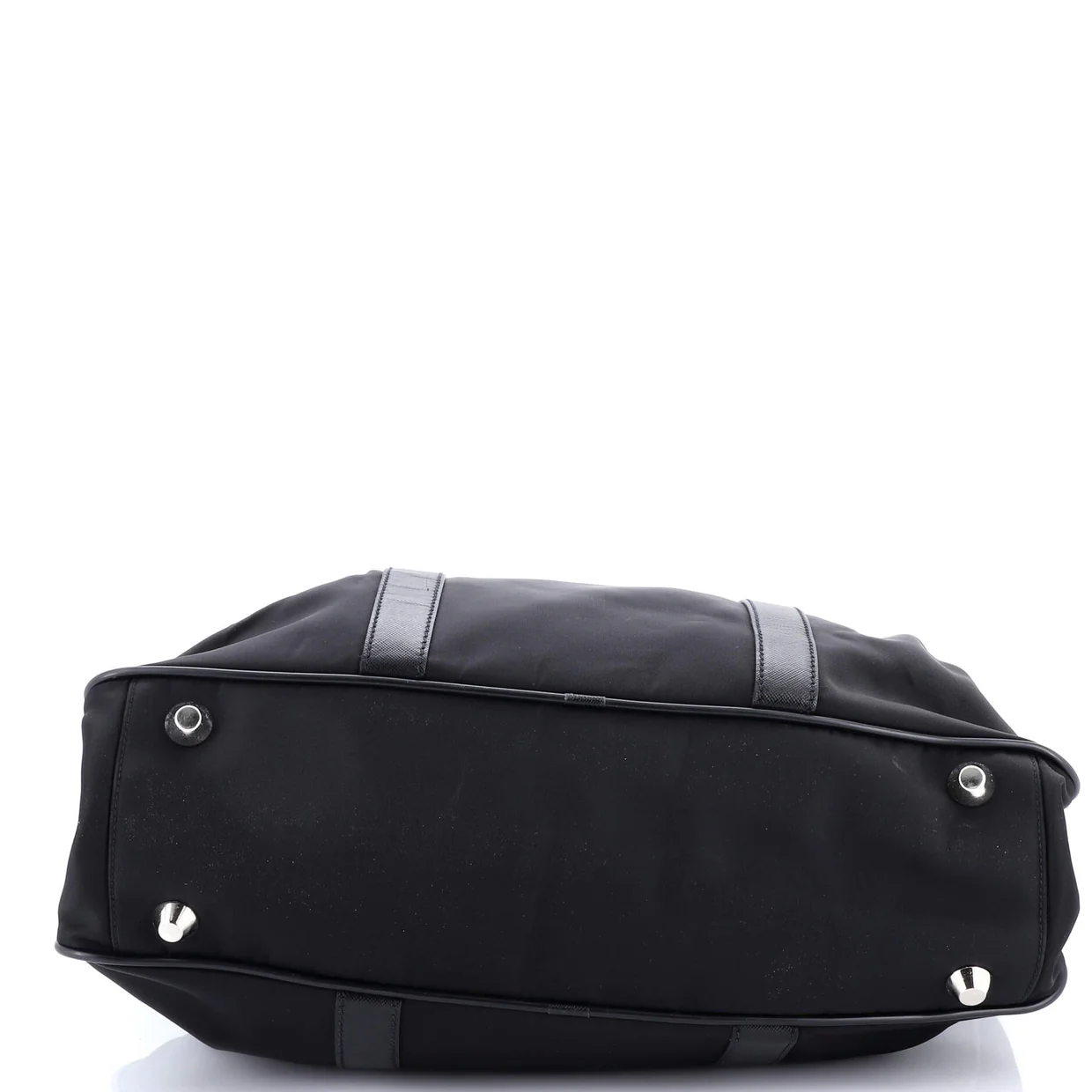 Zip Around Briefcase Tessuto with Saffiano Leather Medium - Deep Luxury