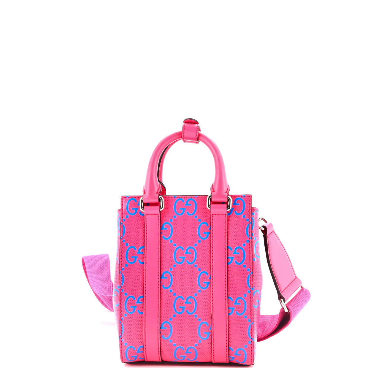 Convertible Open Tote GG Embossed Perforated Leather Mini - Deep Luxury