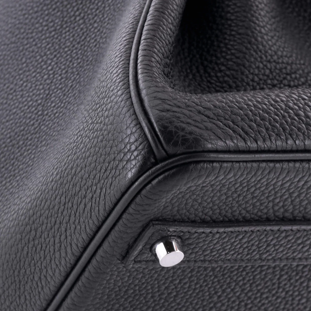 Birkin Handbag Noir Togo with Palladium Hardware 40 - Deep Luxury