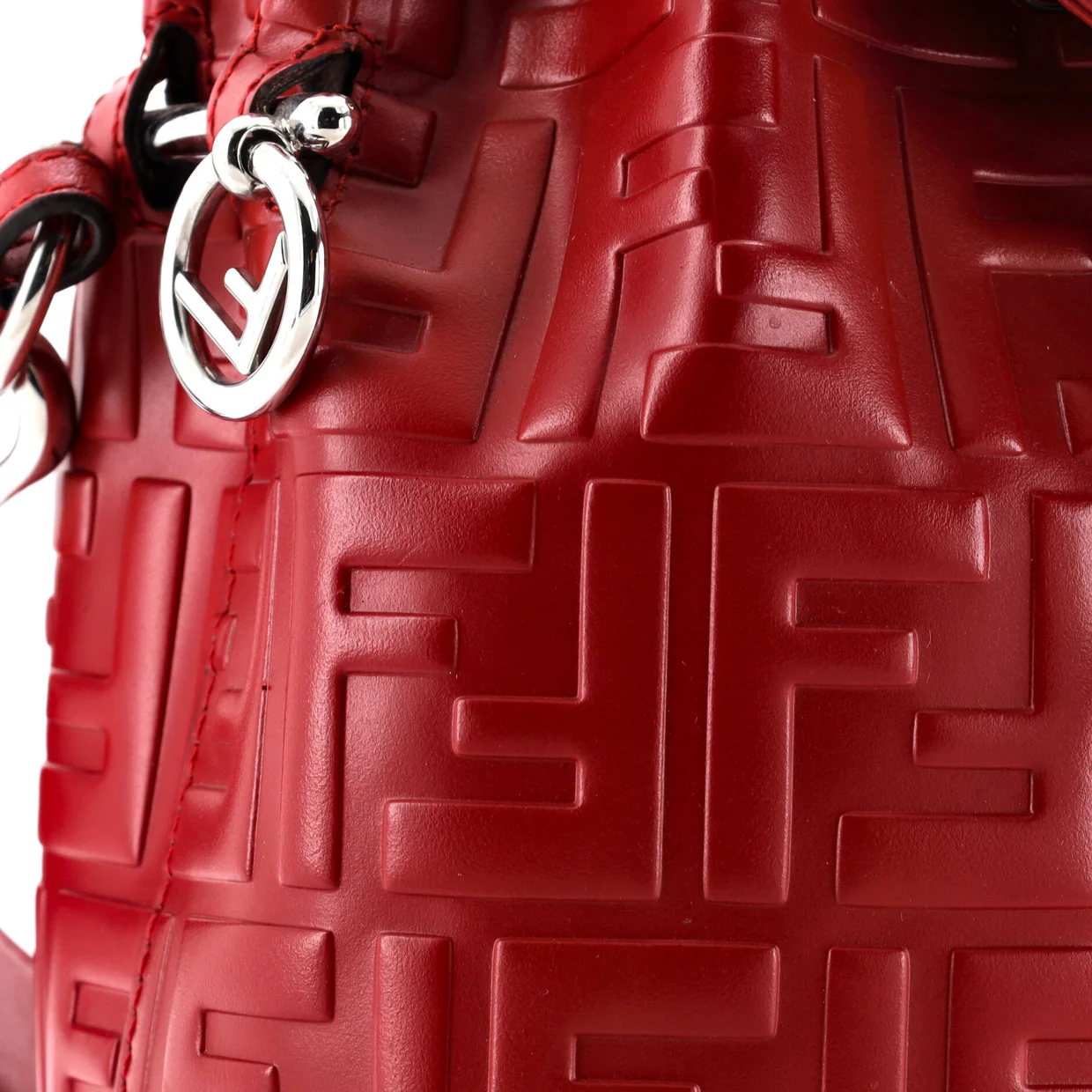 Mon Tresor Bucket Bag Zucca Embossed Leather Mini - Deep Luxury