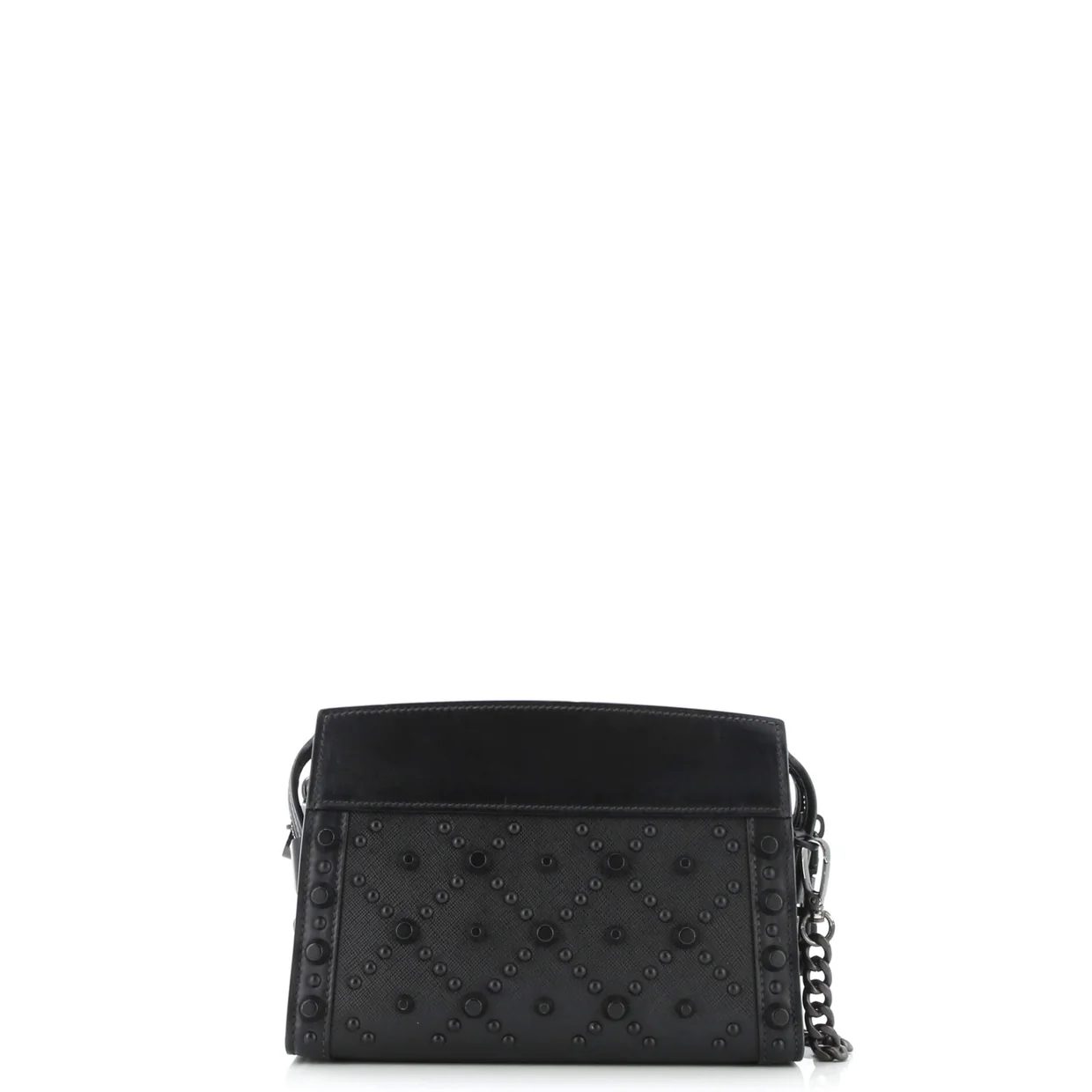 Esplanade Crossbody Bag Studded Saffiano and City Calf Small - Deep Luxury