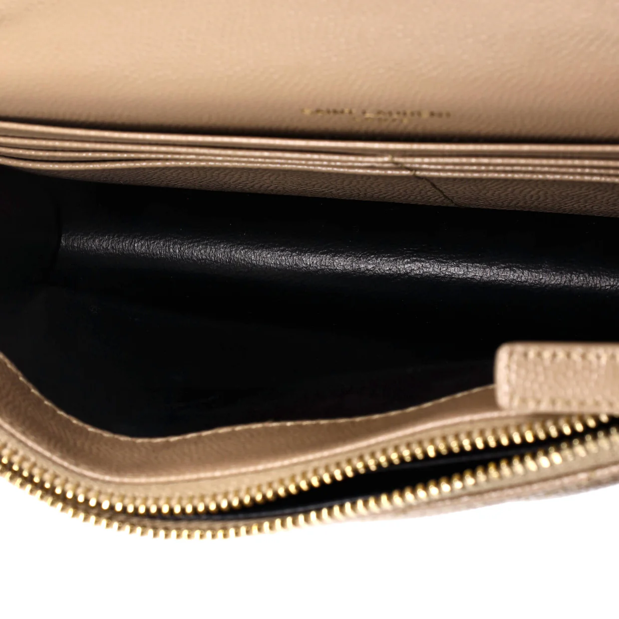 Classic Monogram Wallet on Chain Matelasse Chevron Leather Small - Deep Luxury