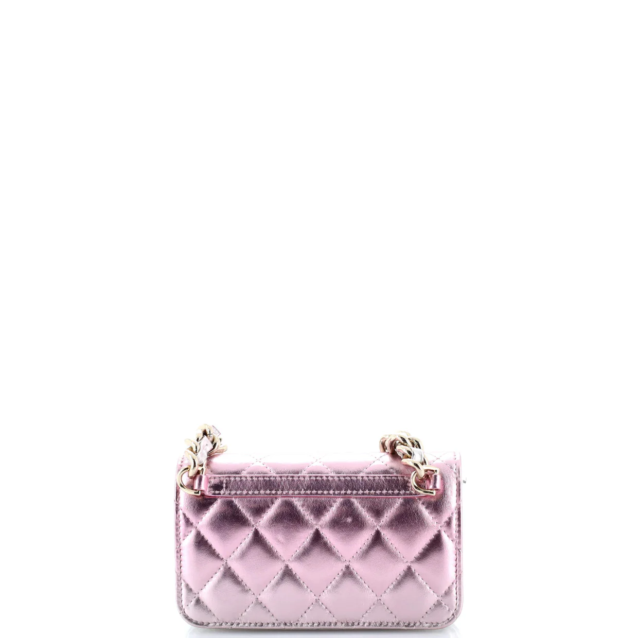 Coco Punk Chain Clutch Quilted Gradient Metallic Lambskin - Deep Luxury