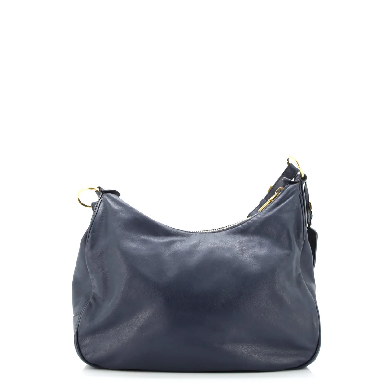 Zip Top Hobo Vitello Daino Medium - Deep Luxury