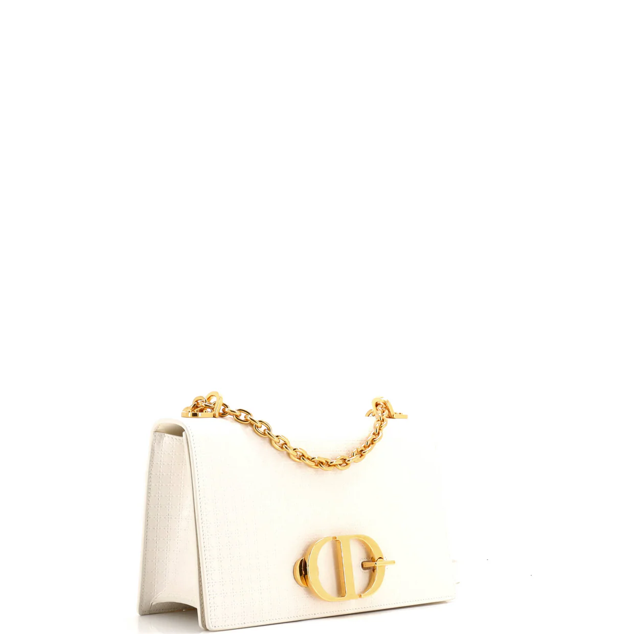 30 Montaigne Chain Flap Bag Micro Cannage Calfskin - Deep Luxury