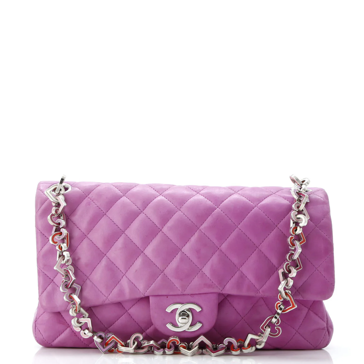 Vintage Valentine Hearts Flap Bag Quilted Lambskin Medium - Deep Luxury