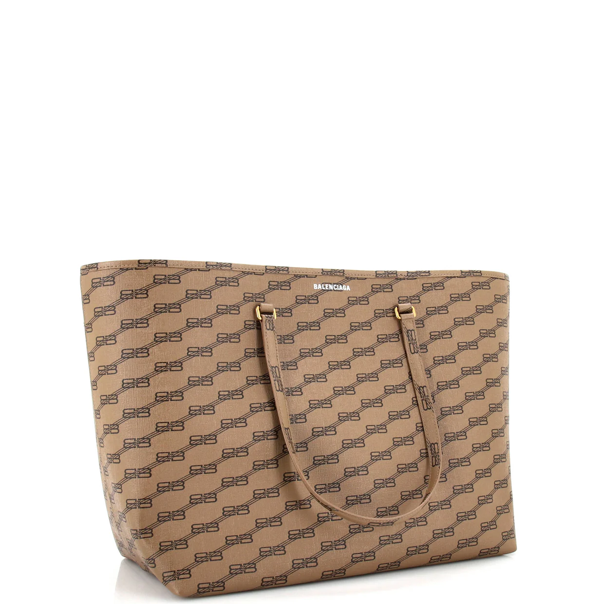 Signature East-West Shopper Tote BB Monogram Coated Canvas Large - Deep Luxury