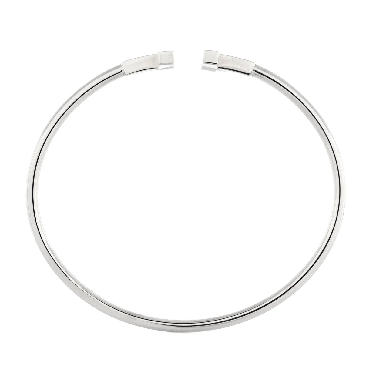 T Wire Bracelet 18K White Gold - Deep Luxury