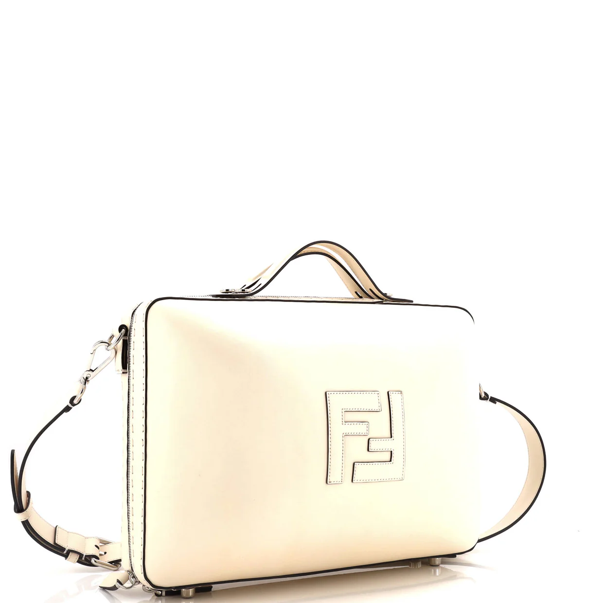 FF Logo Suitcase Crossbody Bag Leather Medium - Deep Luxury