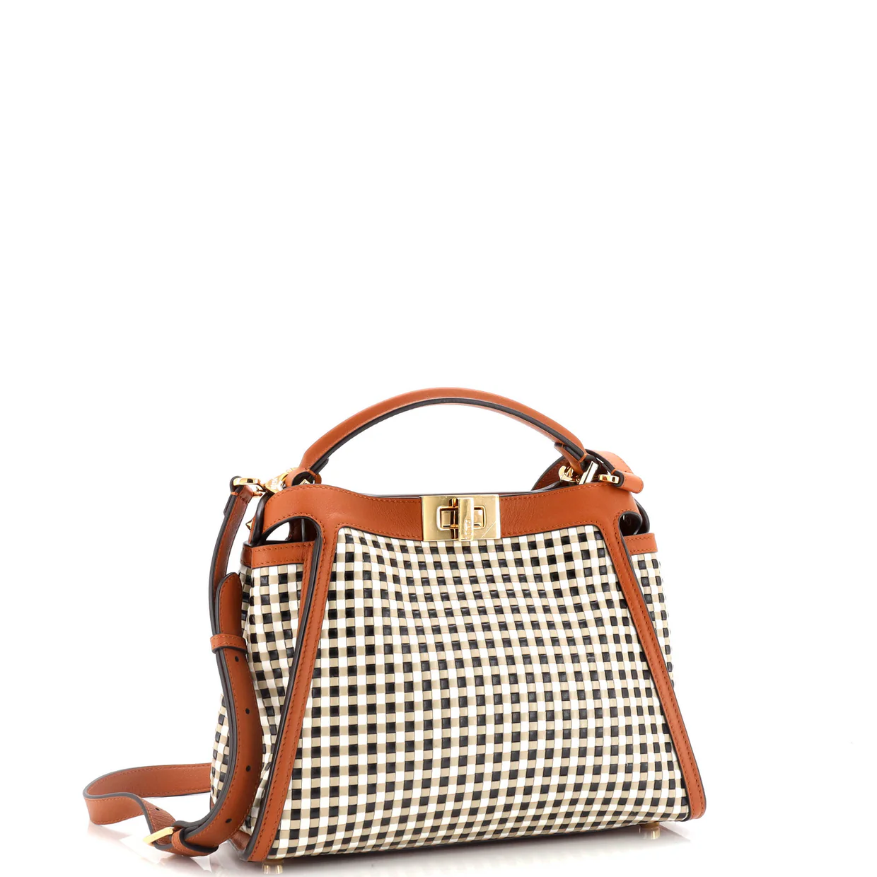 Peekaboo Essentially Bag Woven Leather - Deep Luxury