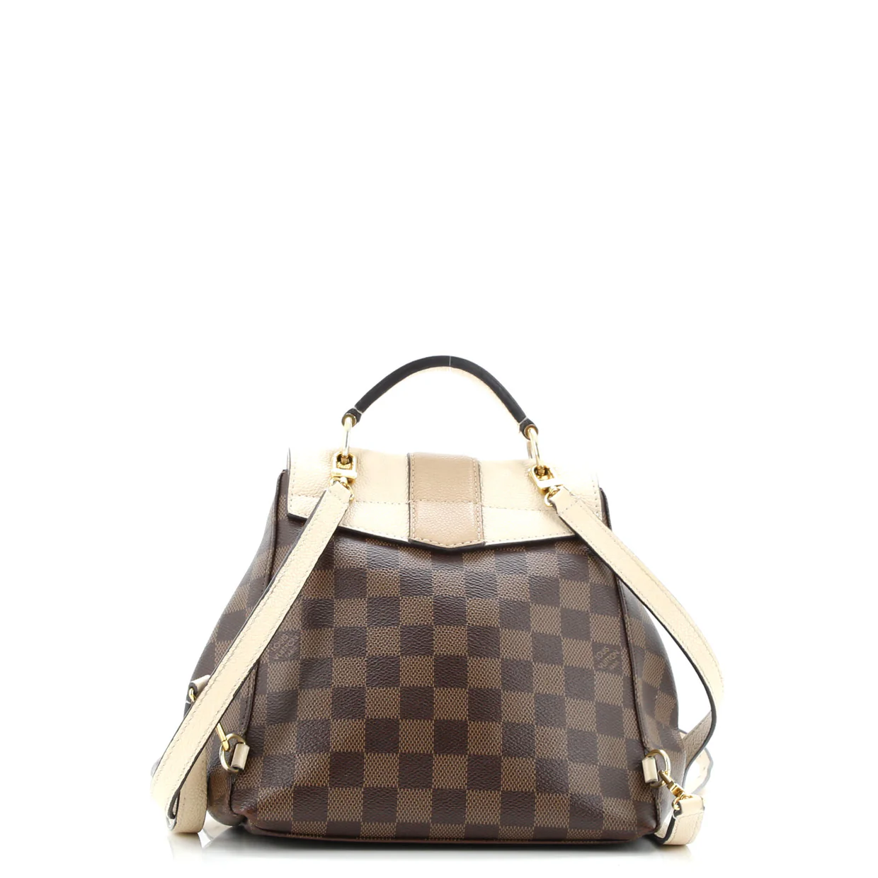 Clapton Backpack Damier and Leather - Deep Luxury