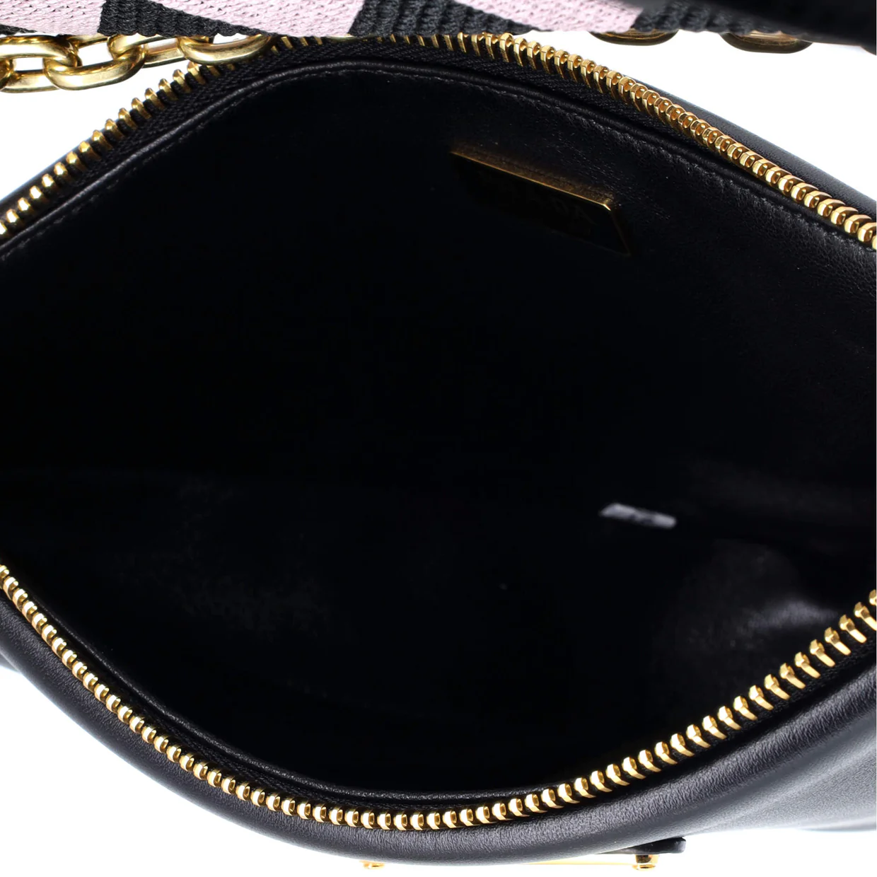 Double Symbole Triangle Bag Leather and Jacquard Mini - Deep Luxury