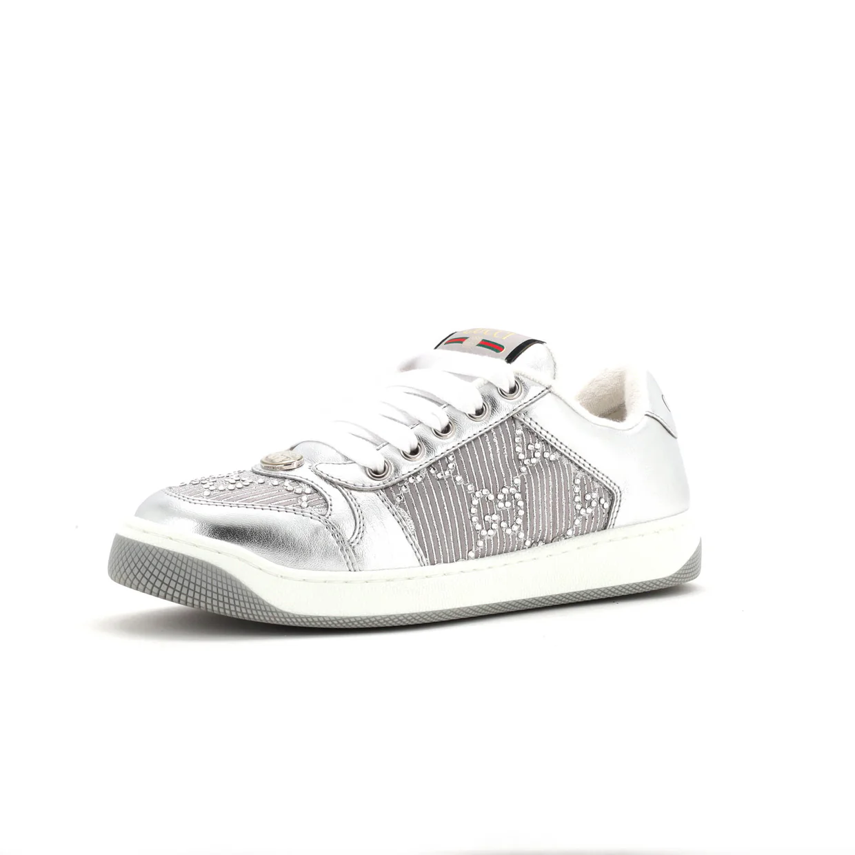 Screener Sneakers Leather with Crystals - Deep Luxury
