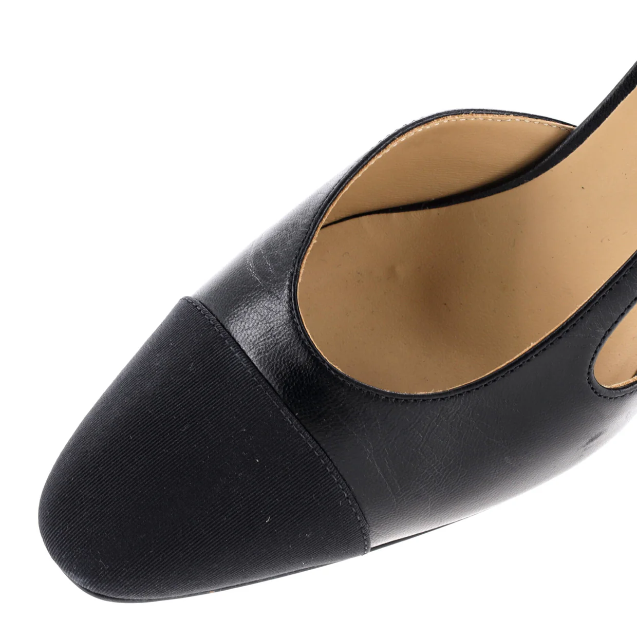 Women’s Cap Toe Slingback Pumps Leather - Deep Luxury